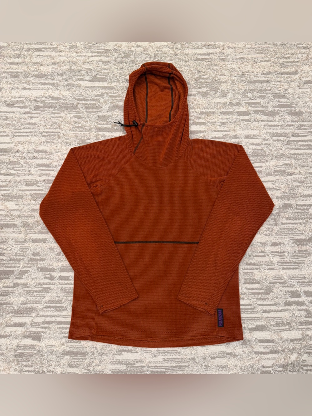 Melanzana Micro Grid Hoodie Men’s Medium Made In USA Leadville Co Rust Rare